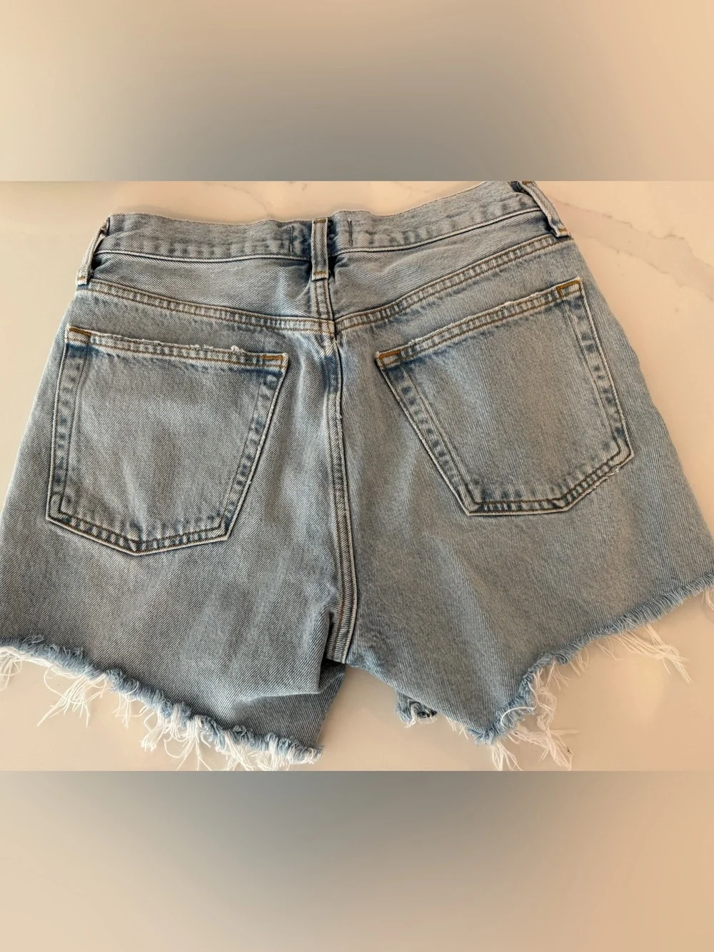 Agolde Parker Long Denim Shorts